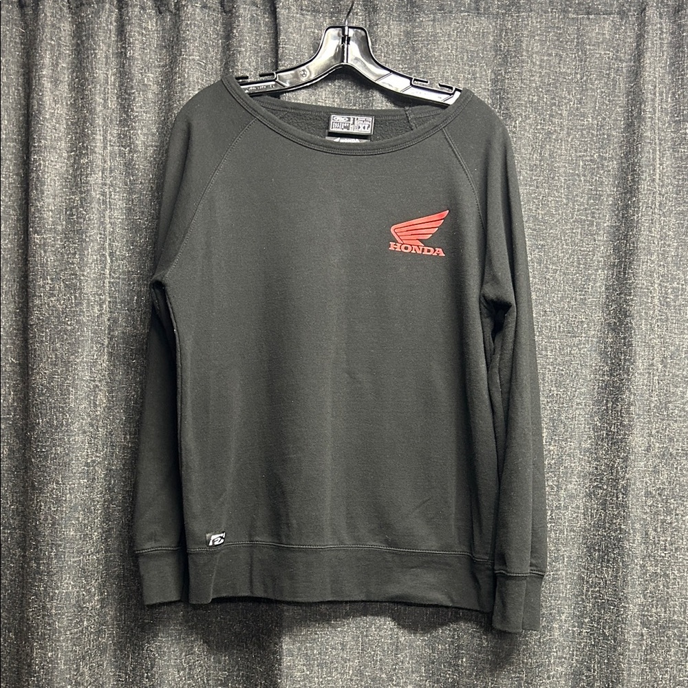 Honda Women's Black Crew Neck Sweater